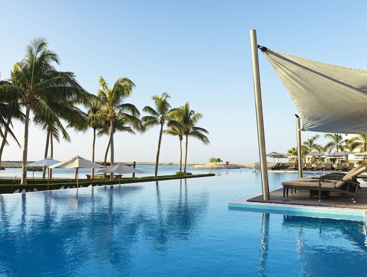 Infinity pool at Fanar Hotel & Residences