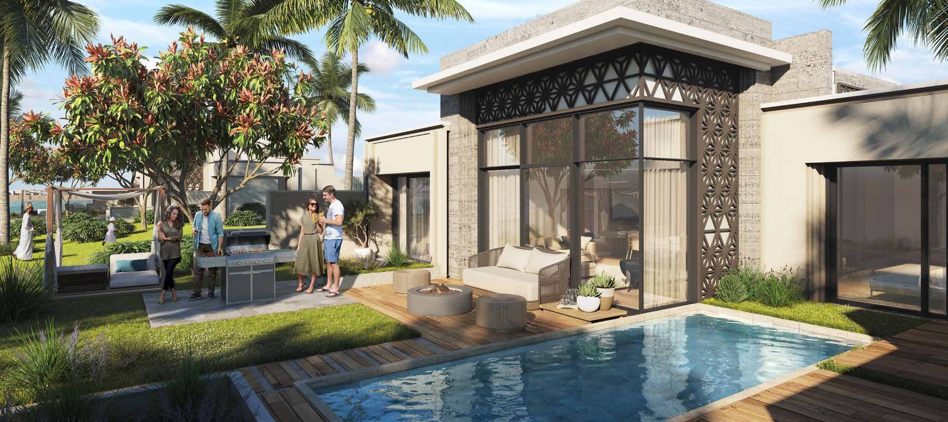Laguna Gardens villa with a plunge pool and garden