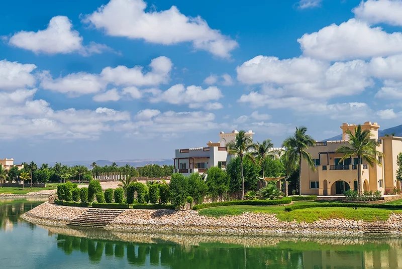 Hawana Salalah villas on the lagoon shore